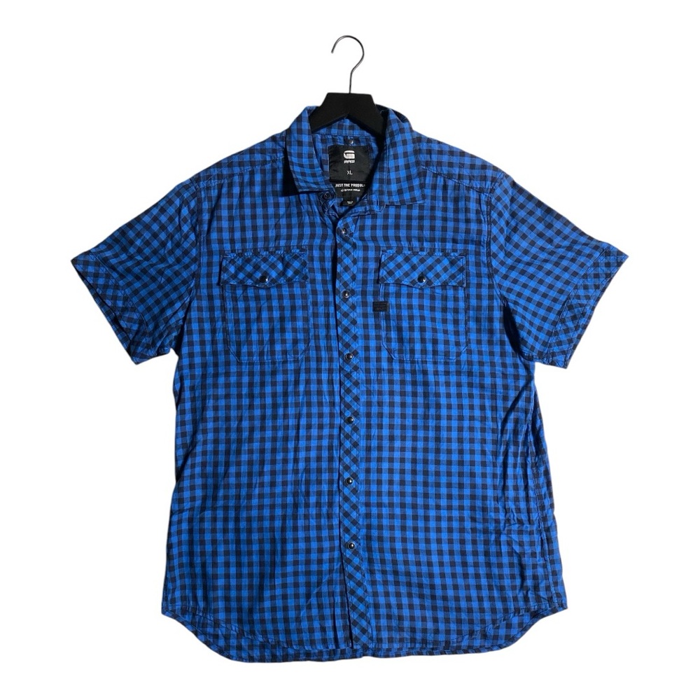 Men’s G-Star Raw Landoh Blue Checkered Shirt